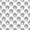 Vector seamless pattern with paw prints; simple animal design.