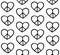 Vector seamless pattern of peace heart sign