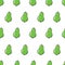 Vector seamless pattern with pear. Repeating fruit icon on white
