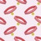 Vector seamless pattern with pink dog-collars.