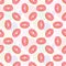 Vector seamless pattern with pink donuts; colorful tasty background.