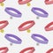 Vector seamless pattern with pink and purple dog-collars.