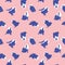 Vector seamless pattern. Plus size women on pink background. Body positive seamless pattern
