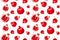 Vector seamless pattern with pomegranates. Decorative patterns of the pomegranate fruit on white background . Texture with floral