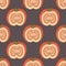 Vector seamless pattern with pumpkins. Decorative background for design