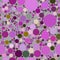 Vector seamless pattern of purple circles.