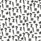 Vector seamless pattern with question marks. Monochrome hipster background. Black punctuation marks. eps10
