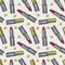 Vector seamless pattern with realistic 3d lipstick, golden color lipstick texture on white background