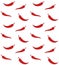 Vector seamless pattern of red chilly pepper
