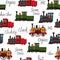 Vector seamless pattern of retro engines