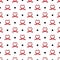 Vector seamless pattern of ribbons in the shape of heart. Symbol of fighting cancer. St. Valentine s Day, love