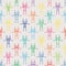 Vector seamless pattern of robots