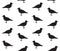 Vector seamless pattern of sea gull silhouette