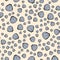 Vector seamless pattern with seashells