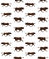 Vector seamless pattern of sketch bull