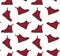 Vector seamless pattern of sketch colored red boot