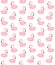 Vector seamless pattern of sketch flamingo ring