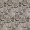 Vector seamless pattern with sketch Halloween characters