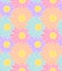 Vector seamless pattern of sketch pastel daisy