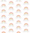 Vector seamless pattern of sketch pastel rainbow