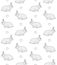 Vector seamless pattern of sketch rabbit and heart