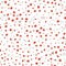 Vector seamless pattern with small pretty red flowers and tiny green leaves