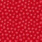 Vector seamless pattern with small pretty white flowers on red. Ditsy texture