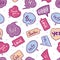 Vector seamless pattern with speech bubbles