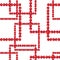 Vector seamless pattern. Squares from red balls