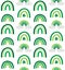 Vector seamless pattern of st Patrick day rainbow