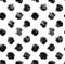 Vector seamless pattern with strokes. Monochromatic artistic backdrop. Repeatable pattern with hand drawn effects.