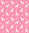 Vector seamless pattern of Swedish horse on pink