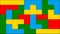 Vector seamless pattern with tetris elements. Colorful blocks