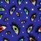 Vector seamless pattern thousand eyes of Argus