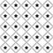 Vector seamless pattern. Tiled square background with monochrome star icon and dotted lines.