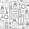 Vector seamless pattern of vape and accessories