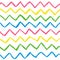 Vector seamless pattern of watercolor horizontal zigzags strips