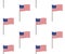 Vector seamless pattern of wave American USA flag