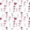 Vector seamless pattern for wedding or Valentine`s Day with gentle pink hearts. Good for invitations, fabric, paper, wrapping,