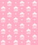 Vector seamless pattern of white carousel on pink