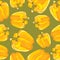 Vector seamless pattern of yellow peppers