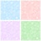Vector, seamless Patterns of eggs. pink, blue, red, green backgr