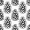 Vector seamless pine cone pattern.