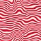 Vector Seamless Red White Wavy Distorted Lines Retro Pattern
