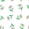 Vector seamless retro pattern, flowers chamomile. Can be used for web page background, pattern fills, wallpaper, surface