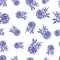 Vector seamless retro pattern, flowers rose. Can be used for web page background, pattern fills, wallpaper, surface