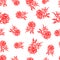 Vector seamless retro pattern, flowers rose. Can be used for web page background, pattern fills, wallpaper, surface