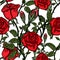 Vector seamless retro pattern, flowers rose. Can be used for web page background, pattern fills, wallpaper, surface