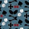 Vector seamless rockabilly style pattern