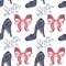Vector Seamless Sale Pattern with Shoes